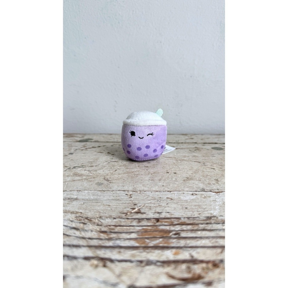 Squishville Squishmallows 2in Purple Boba Tea Mini Plush Jakarria Drink - Picture 2 of 5